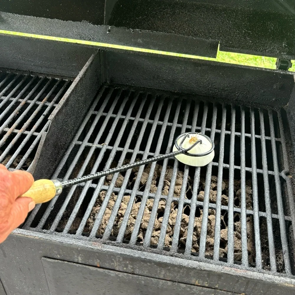 Grill Smoker Onion Cleaner Tool All Natural Heavy Duty Metal Wood New Size 20” - Picture 2 of 16